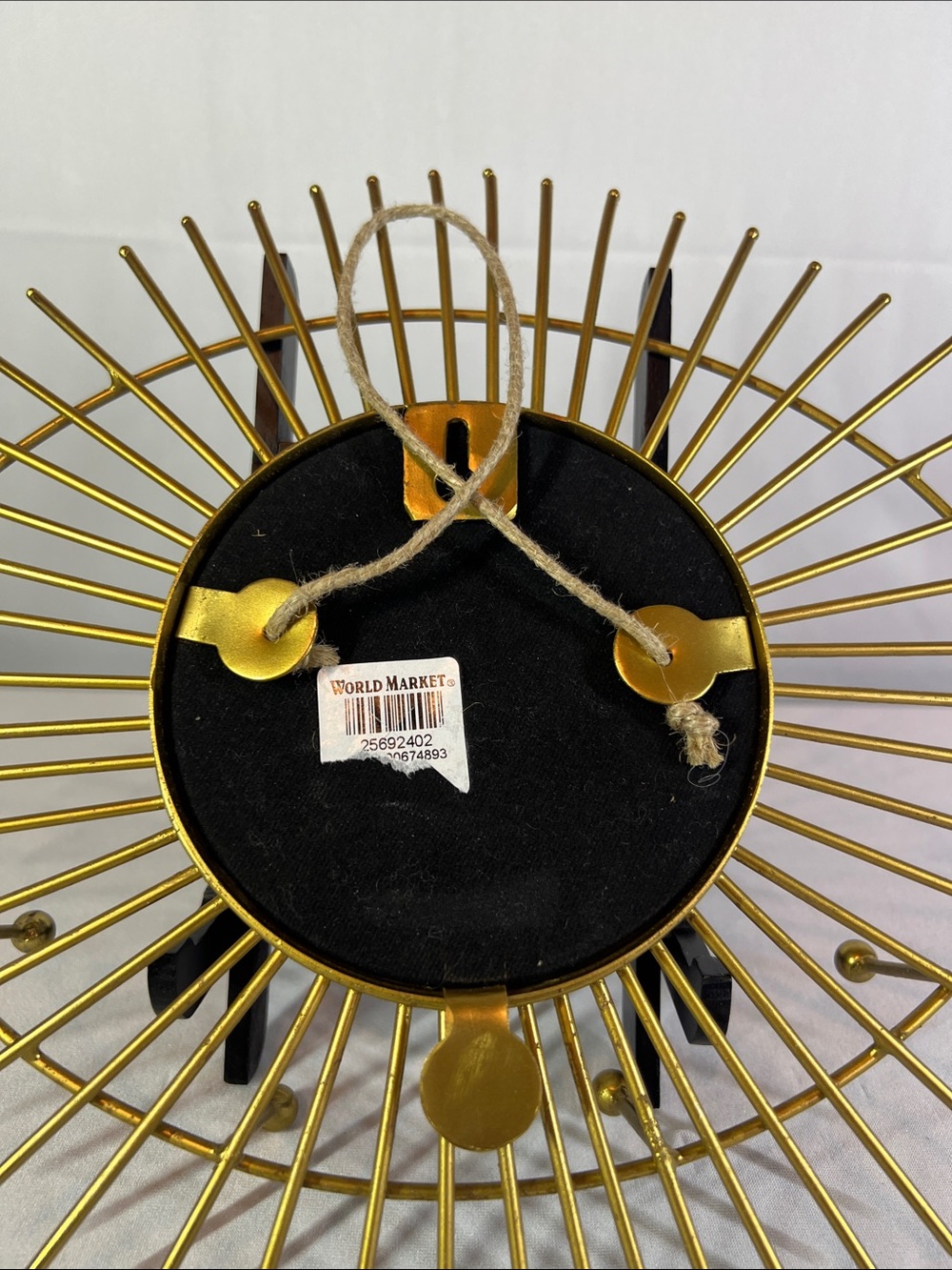 Cost Plus World Market Gold Eye-Shaped Sunburst Mirror Jewelry Holder - Picture 8 of 8